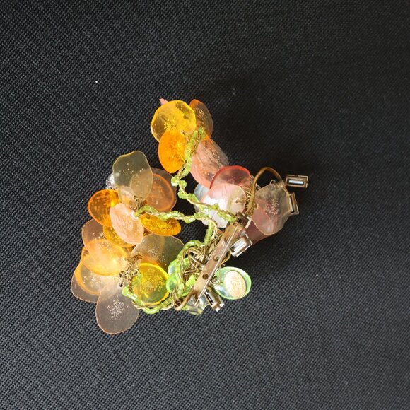 Christian Lacroix hand-wired animated impressionist flower petals BROOCH - Picture 4 of 9